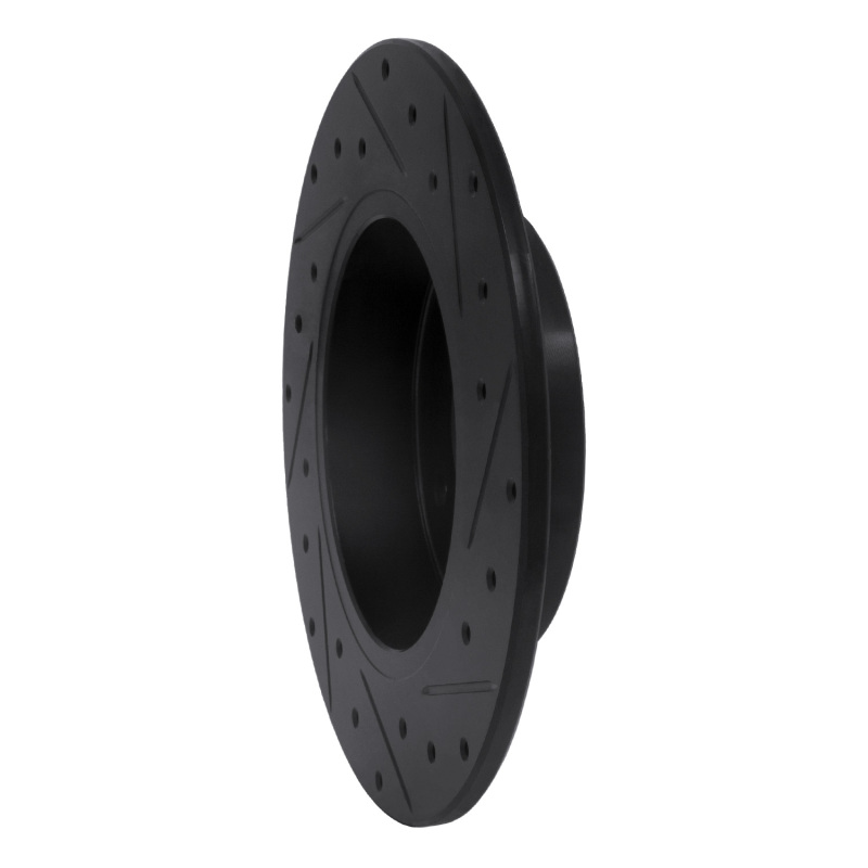 Nissan Sentra Brake Rotor (1) - Rear Left - R1 Concepts - Drilled & Slotted - Black - `04-`06